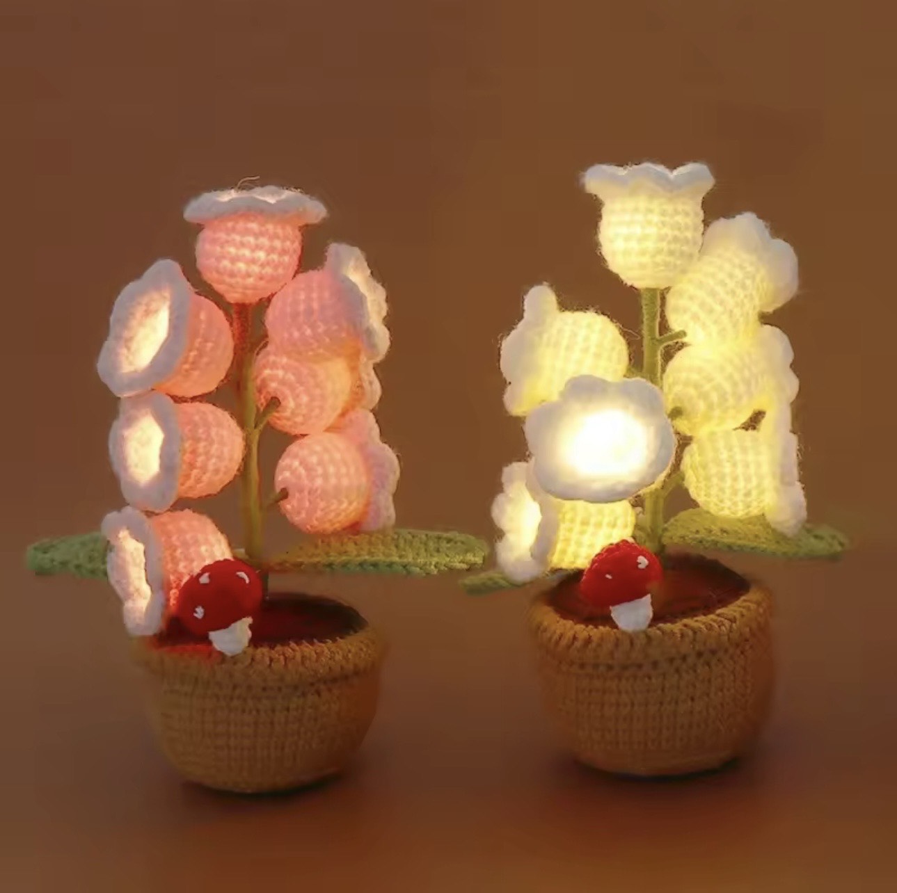 Handmade Crochet Flower Lamp